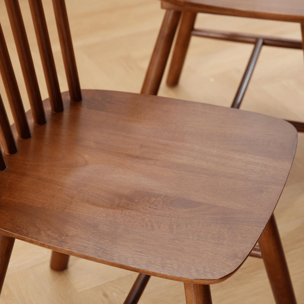 Windsor Dining Chairs Set of 4, Spindle Back Wooden Chairs