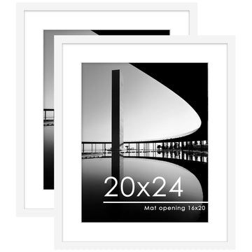 20x24 Picture Frame Set of 2, for Wall Mounting Display, White