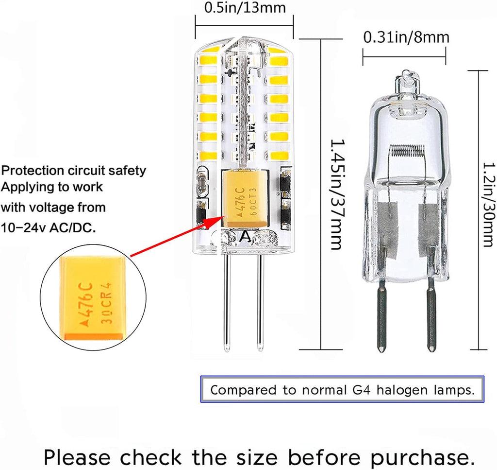 G4 LED Bulbs 12V Led Light AC/DC Bi-Pin Base Landscape Bulbs Non Dimmable 3 Watt 12v - G4 Bulb LED Lighting