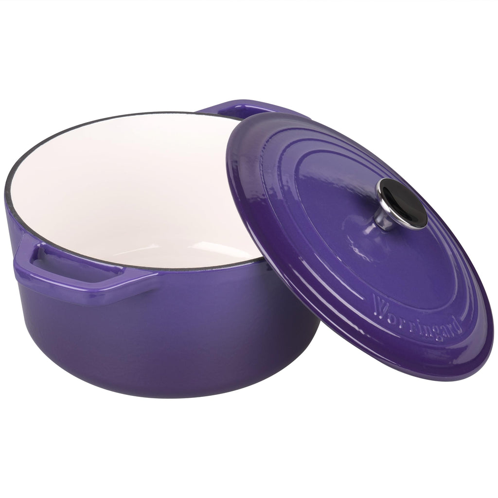 Enameled Cast Iron Dutch Oven Pot with Lid, for Bread Baking, Round Bread Oven- include Sourdough Bread Baking