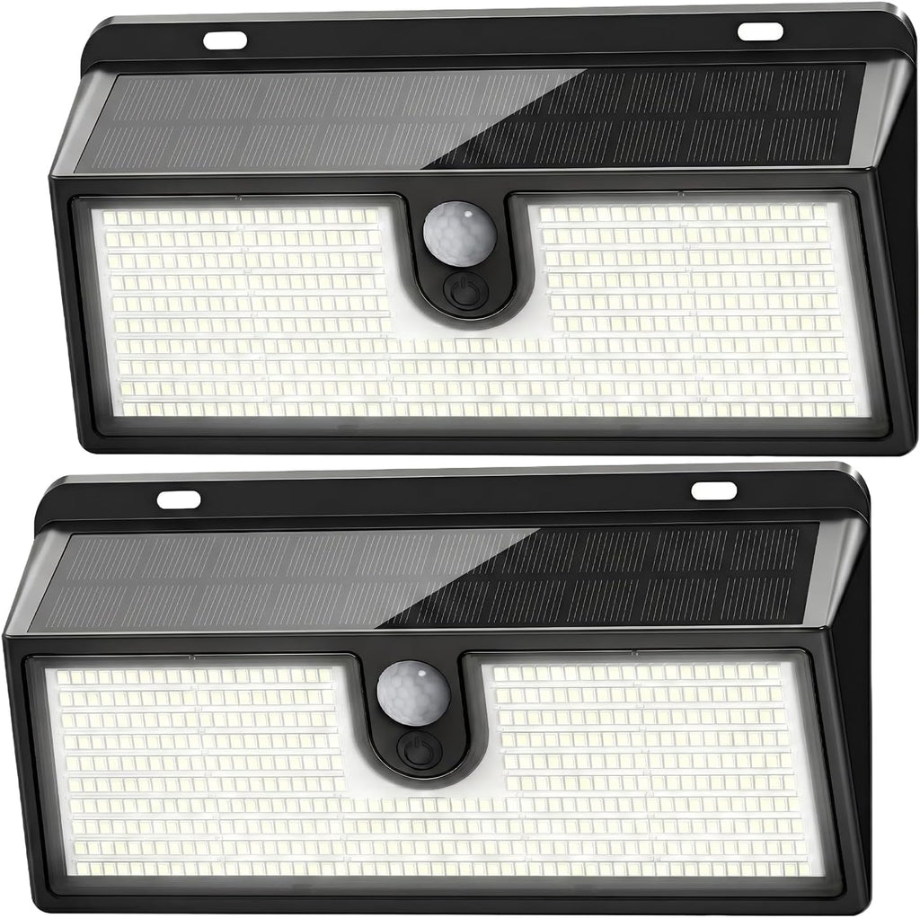 Solar Flood Lights Outdoor Motion Sensor, 452 LED Solar Security Lights with 26FT PIR Sensor, 270° Wide Angle, 30%