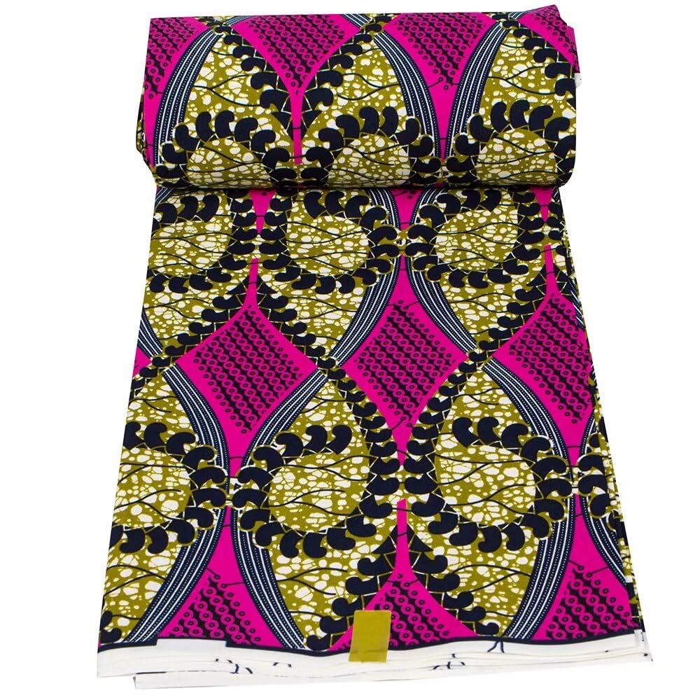 African Print Fabric Polyester Fabric Ankara Wax Tissu DIY Party Dress Sewing Material by 6 Yards
