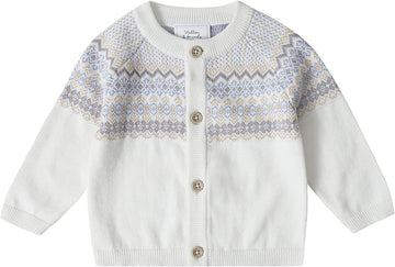 100% Cotton Baby Cardigan, Long Sleeve Knit Sweater for Kids, Unisex Tops for Infant, for Children 0-6 Yrs