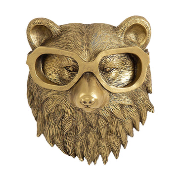 Animal Heads Wall Decor, Gold Vintage Decor Sculpture Resin Animal Head Wall Hanging Unique Art, Gift, Home Decor