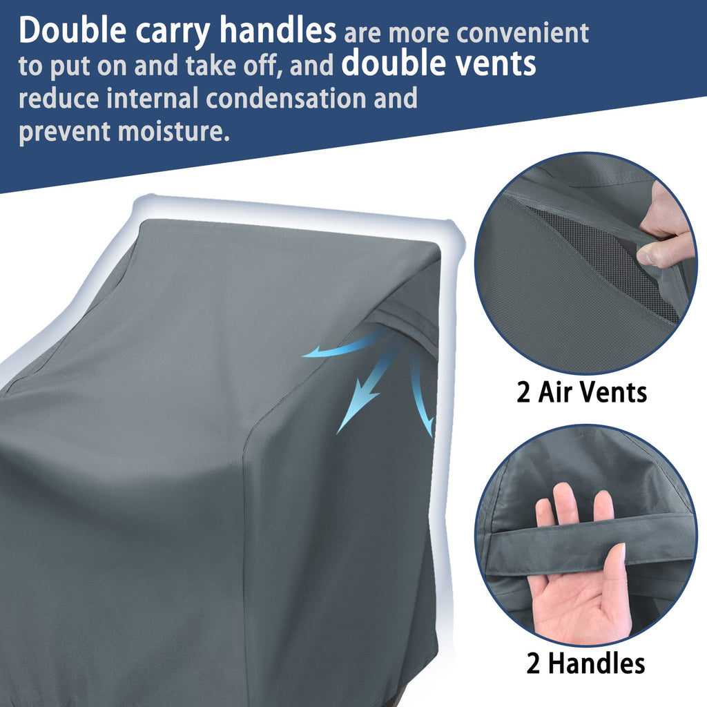 Outdoor Rocking Chair Cover, Waterproof Weather Resistant Patio Chair Cover