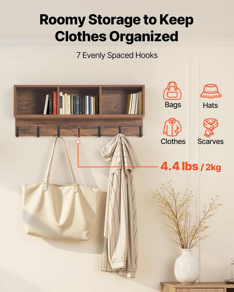 Coat Rack with Shoe Bench, 3-in-1 Shoe Coat Rack Combo Set with Hooks and Bookshelf, Steel Frame Hall Tree Entrance