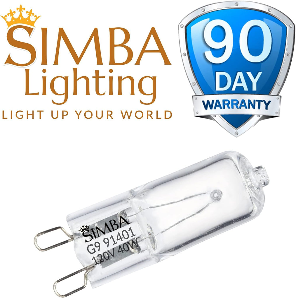 Halogen Light Bulb G9 T4 40W JCD Bi-Pin 120V, 2700K, 10 Pack