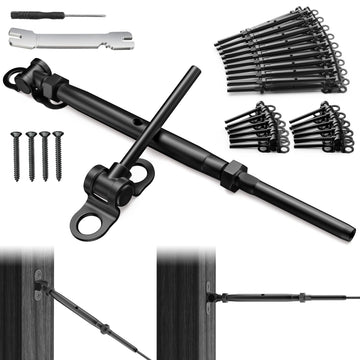 20 Pair 1/8" Black Cable Railing Kit Swage Toggle Turnbuckle Hardware