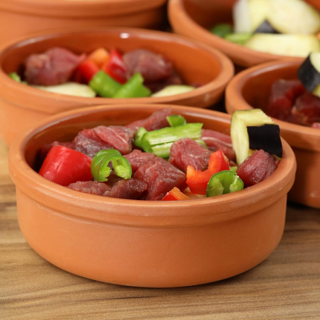Mexican Clay Cookware Set (Set of 6)- Terracotta Cooking Pots, Bowls, Plates, and Serving Dishes - Premium Spanish