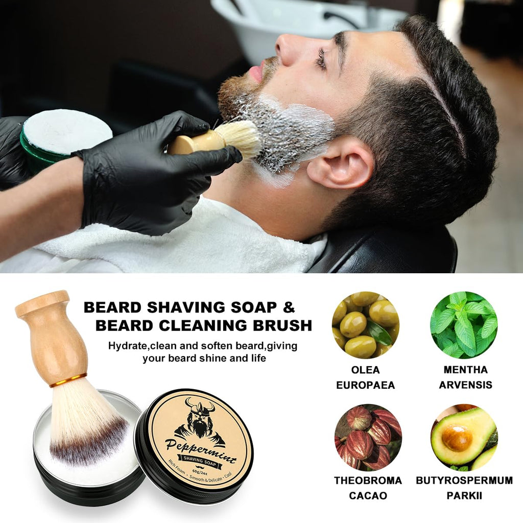 Beard Kit for Men 10 Pcs Christmas Stocking Stuffers Gifts Set for Him Dad