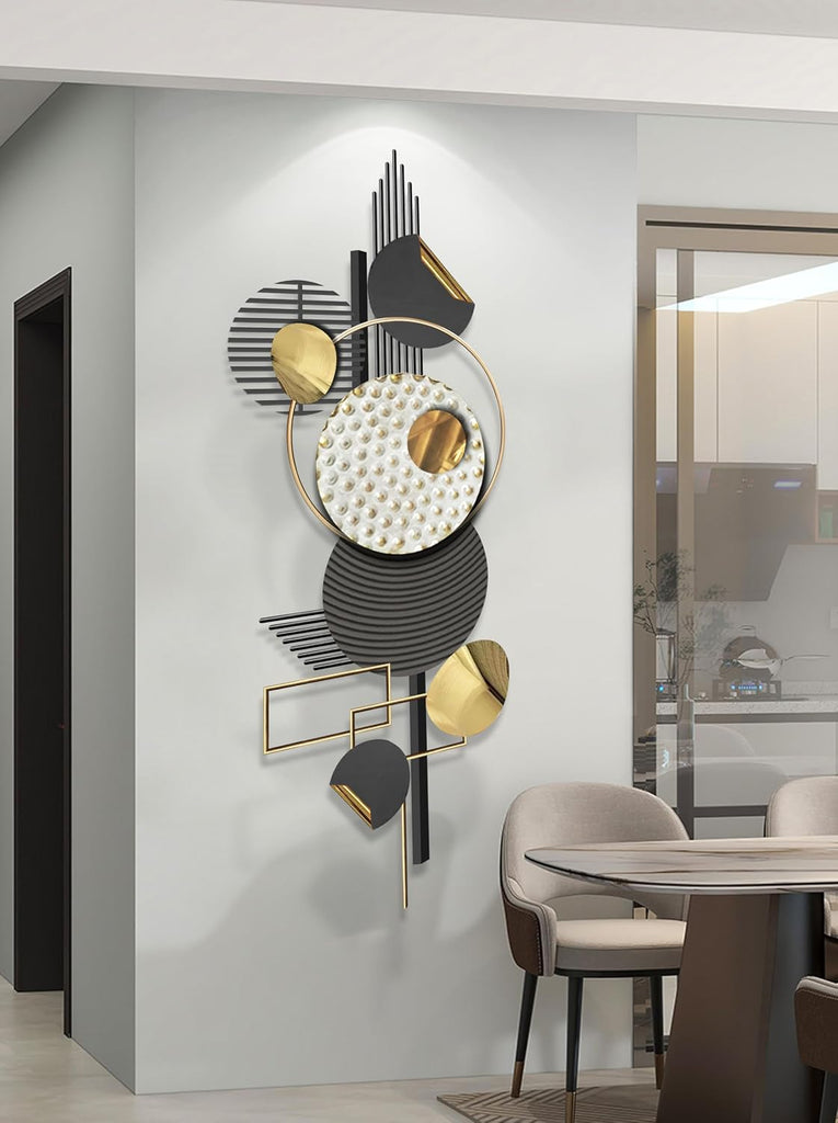Large Metal Wall Decor,Black White Art 59×20