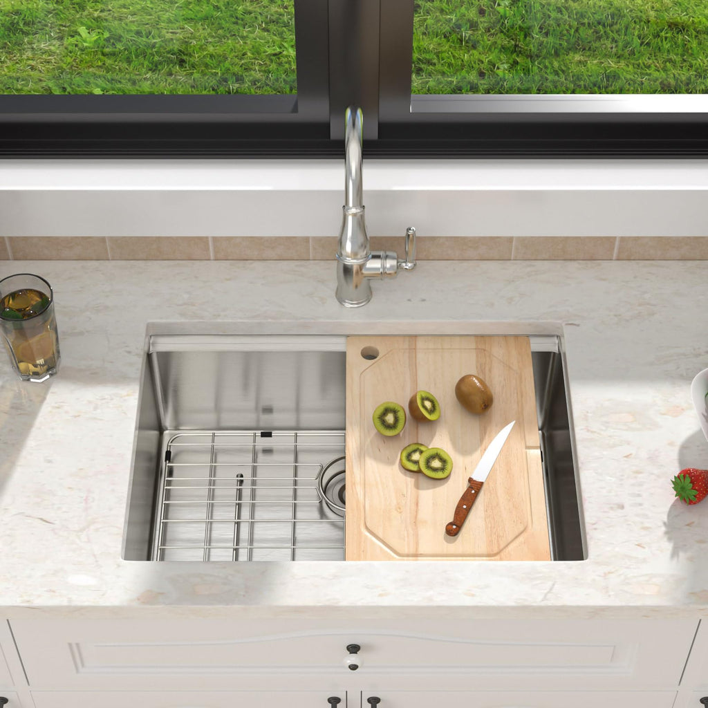 27 x 19 Inch Undermount Kitchen Sink Workstation