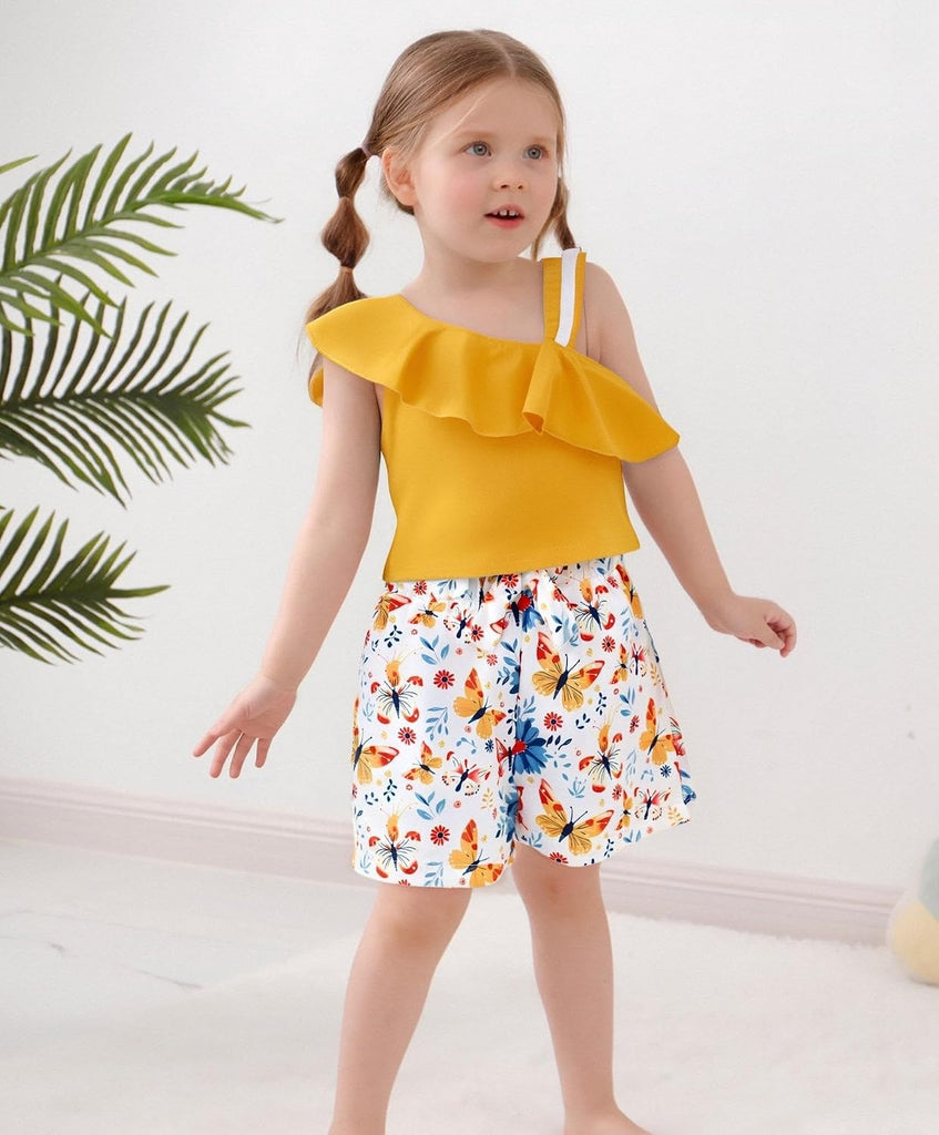 Toddler Baby Girls Clothes Outfits T-shirt + Casual Shorts Pants Cute Summer