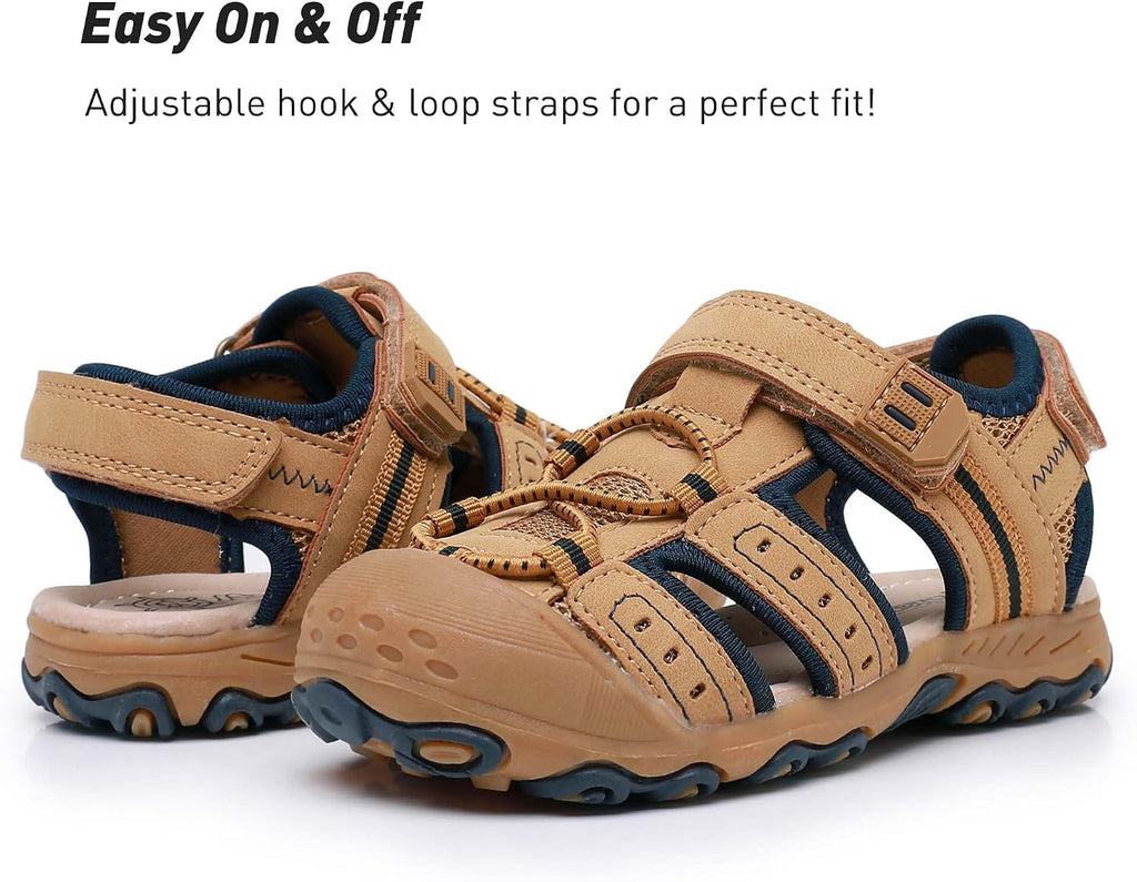 Toddler Sandals for Boys Girls Kids Closed Toe Outdoor Summer Shoes