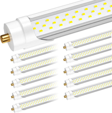 8ft Led Bulbs, T8 8 Foot Led Bulb for T12 Fluorescent Replacement, 72W 9000lm 8' Led Tubes 96" FA8 Single Pin, Three