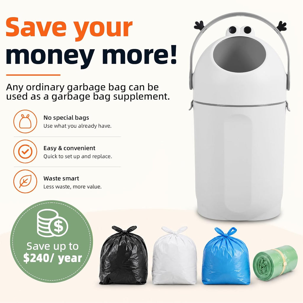 15L Baby Diaper Pail Odor Locking with Airtight Lid & Child Safe Lock, Grey