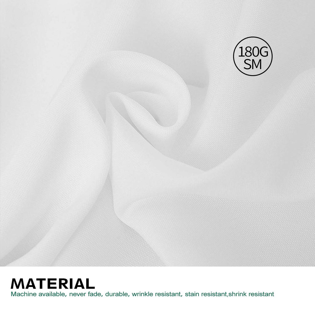 90x156 Inch White Tablecloth for 8 Foot Rectangle Tables