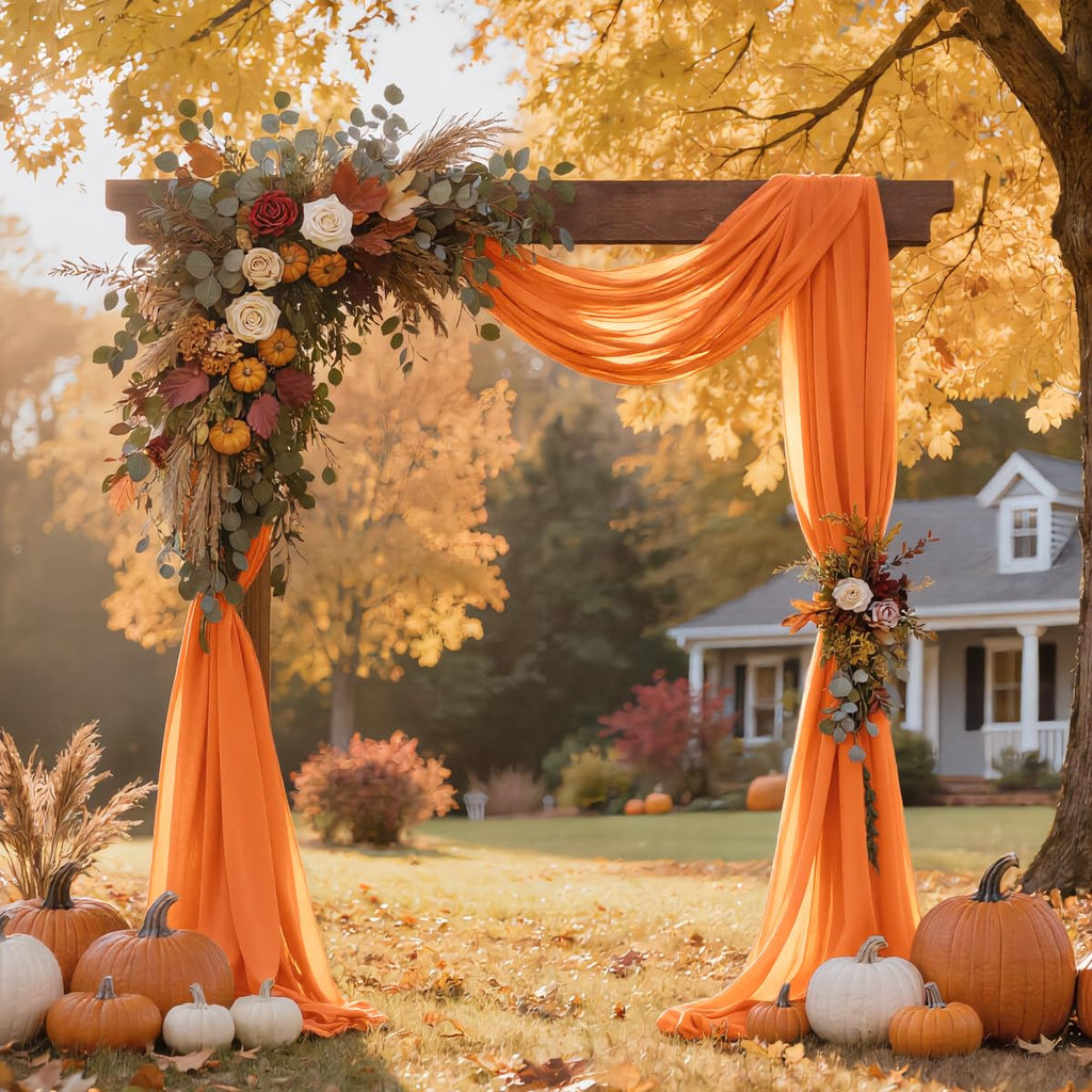 Wedding Arch Draping Fabric 30'' x 18FT Sheer Chiffon Arch Drape Backdrop