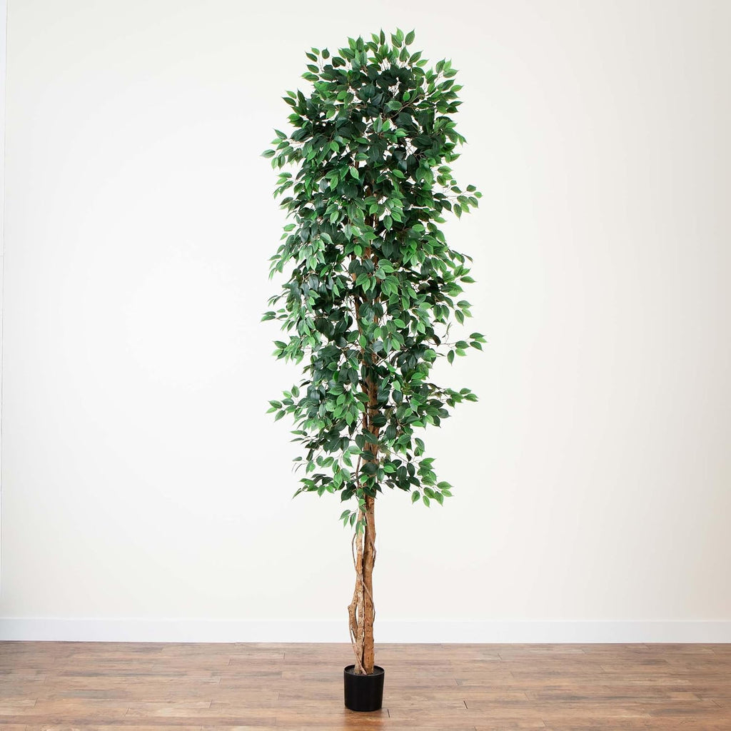 10 ft Artificial Ficus Tree Planter Floor Plant