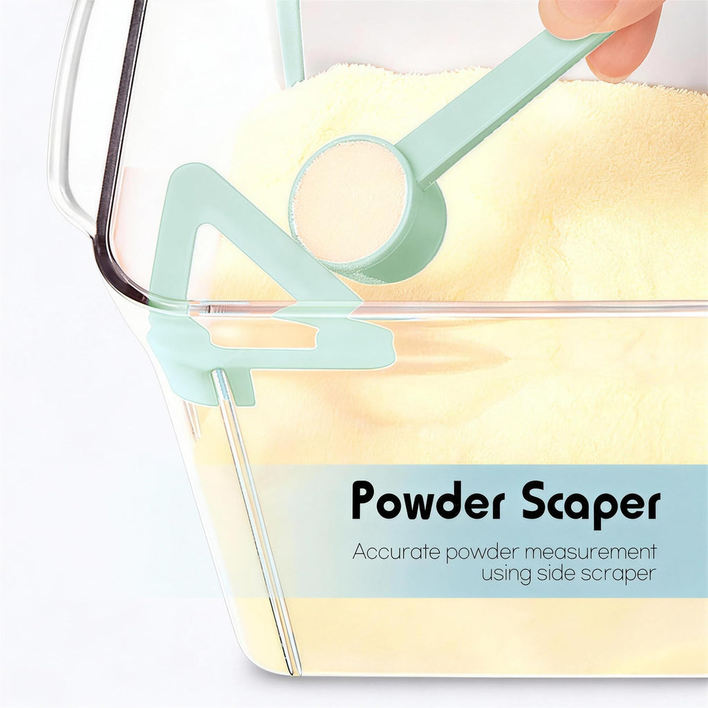 Formula Container for Baby Formula Dispenser with Scraper and Scoop One Button Handy 1000g Milk Powder Container