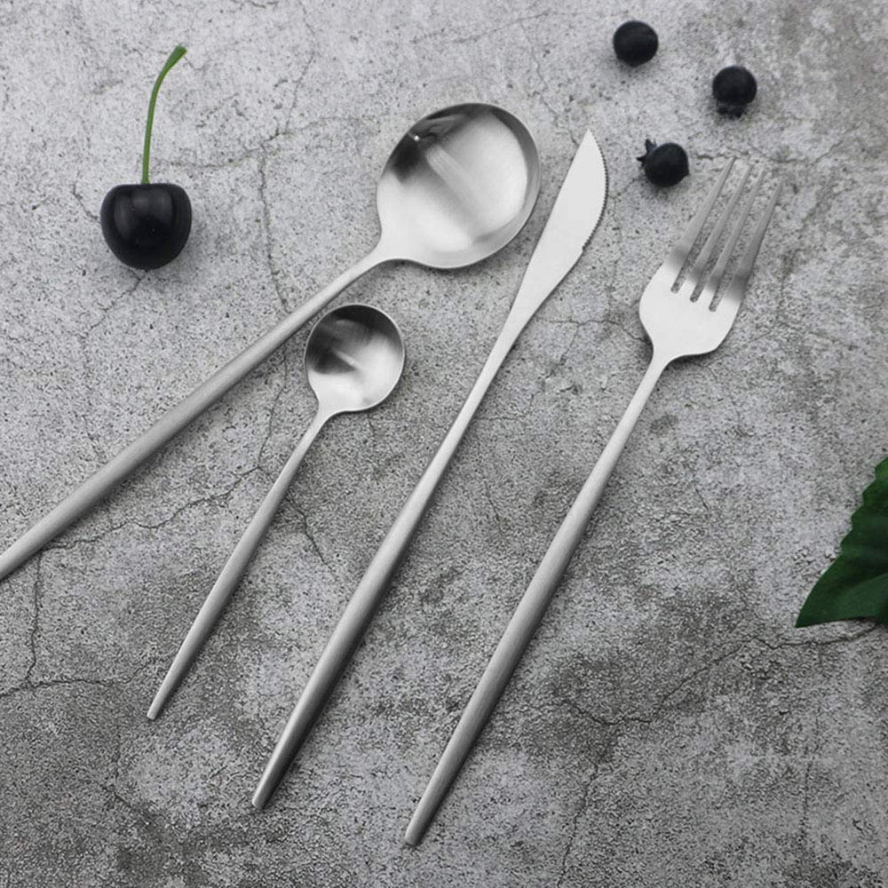 Silverware Set, 24-Piece Stainless Steel Flatware Set,Kitchen Utensil Set Service for 6,Tableware Cutlery Set