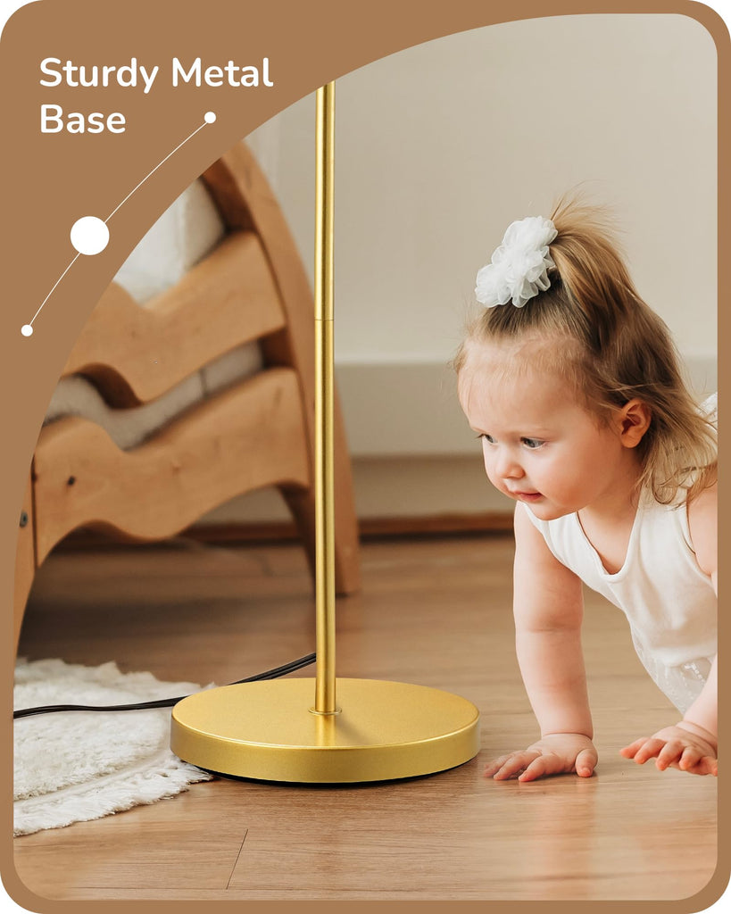 Gold Floor Lamp with Remote, Standing Lamp