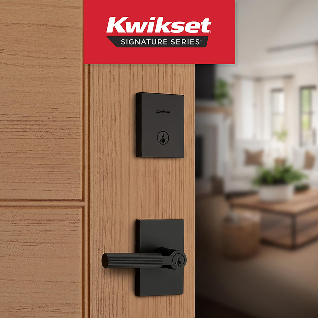Mirada Reeded Dummy Door Handle, Single Sided Lever for Closets, French Double Doors, and Pantry, Satin Nickel
