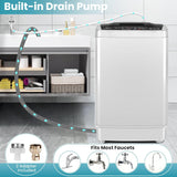 2.8 Cu.ft Portable Washing Machine, 20 lbs Capacity Full Automatic Washing Machine with 10 Wash Programs, LED Display