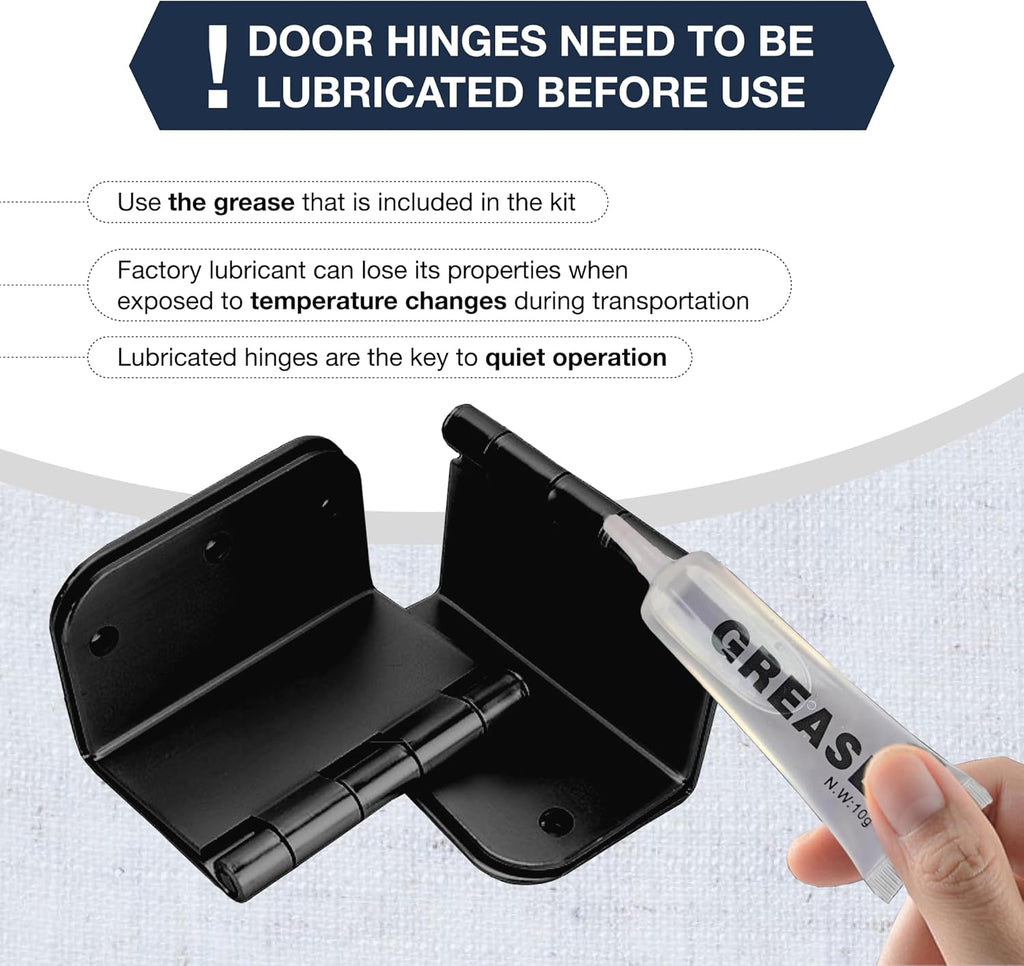 3-Pack Offset Door Hinges, Matte Black Door Hinges 3.5 Inch 5/8" Radius Corner for Handicap
