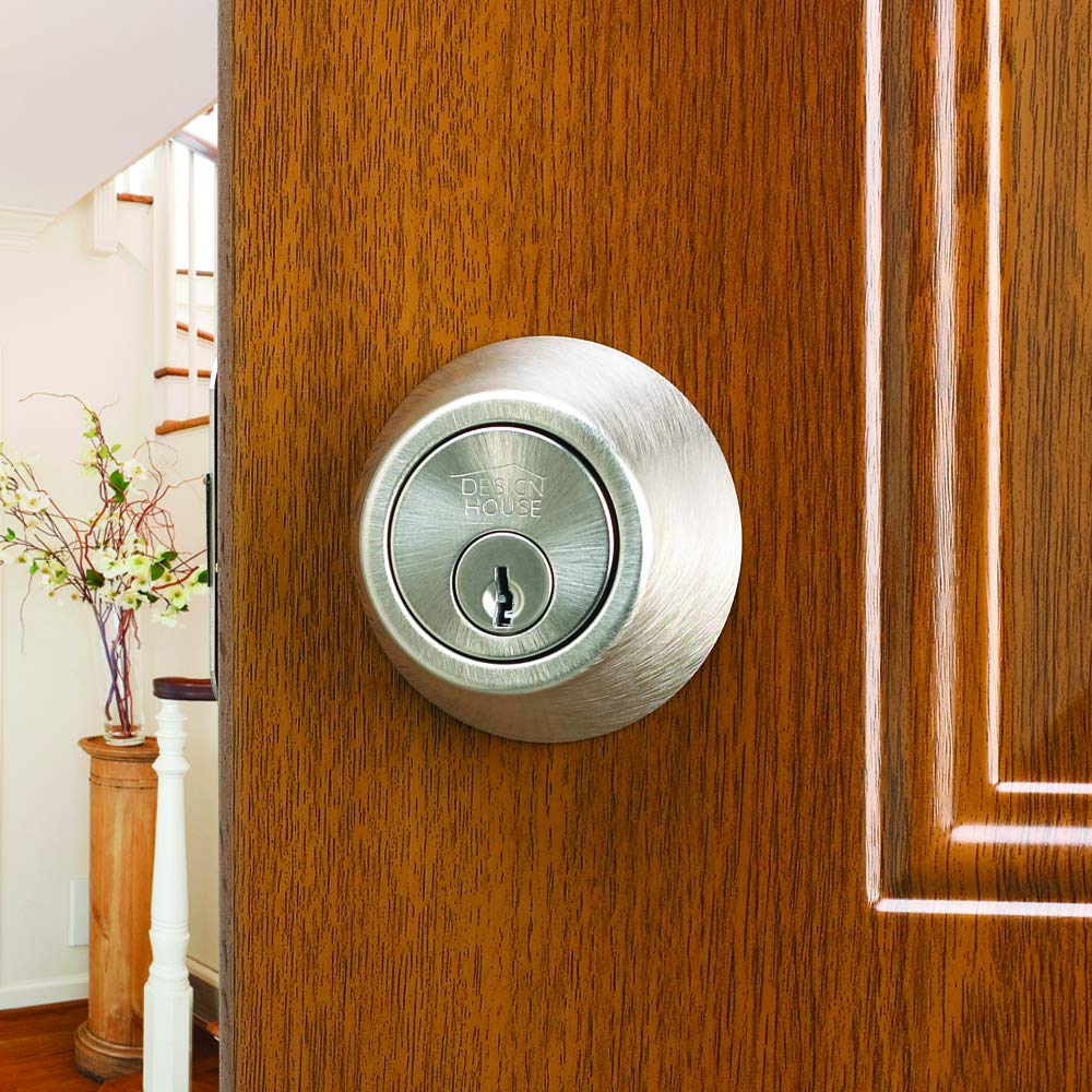 Single Cylinder Deadbolt, Satin Nickel