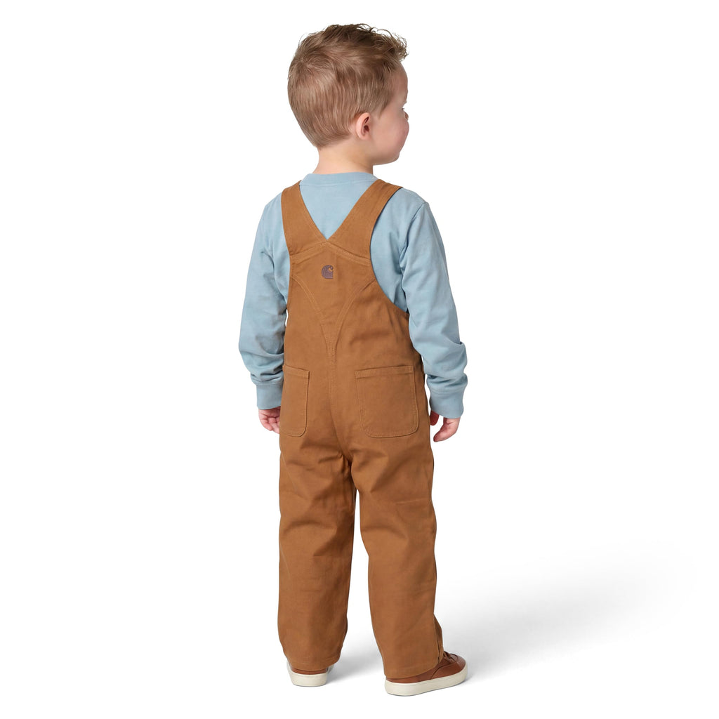Baby-boys Infant Washed Duck Bib Overall, Brown, .