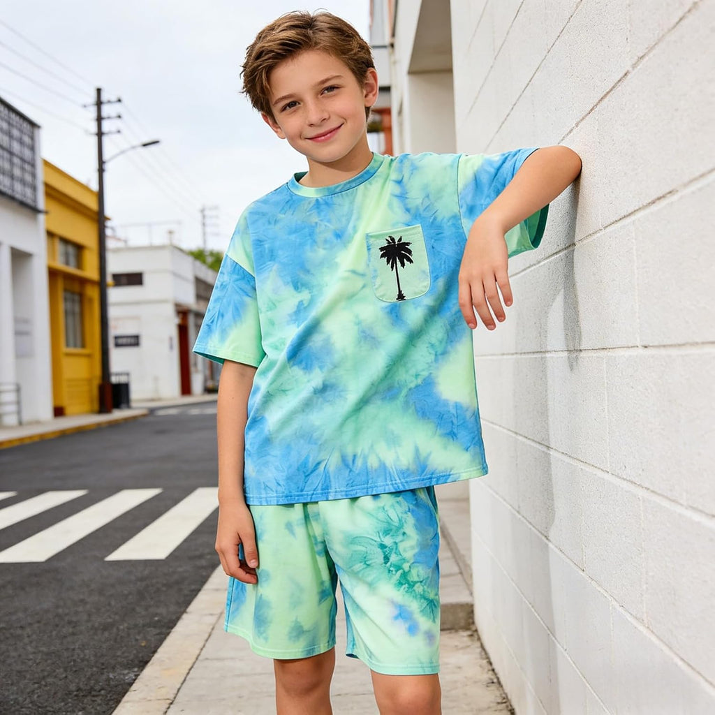 Boys Summer Clothes 2 Piece Sleeveless Tank Tops Workout Casual Shorts Set Summer Outfits for Teen Tween Boys