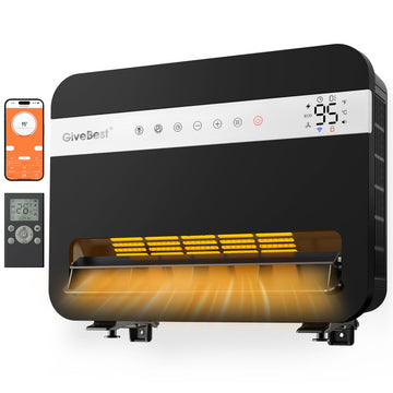 Wall-Heater-for-Indoor-Use, 1500W Electric-Space-Heater, 120°Vertical Oscillation,Works with Alexa, Adjustable