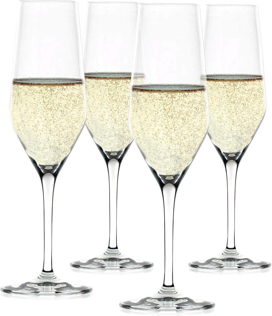 Style Champagne Flutes, Elegant Crystal Champagne Glasses Gift Set, Perfect for Prosecco, Sparkling Rose, Mocktails