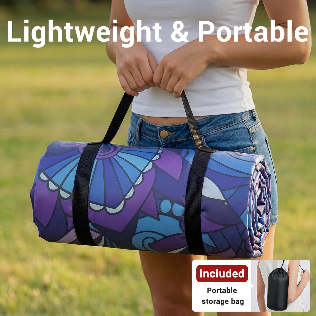 60x80 Waterproof Picnic Blankets Outdoor Oversized Sand Free Beach Blanket Portable Couples Yoga Meditation Mat Lawn