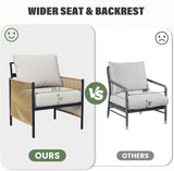 Aluminum Outdoor Patio Furniture Set, 4 Seats Outdoor Sectional with Coffee Table