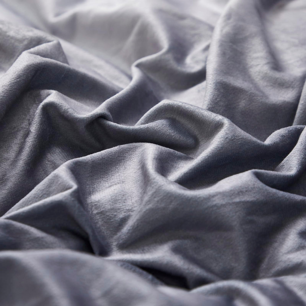 Gray White Gradient Comforter Set Gray Velvet Bedding Comforter Modern Plain White and Deep Gray Gradient Soft