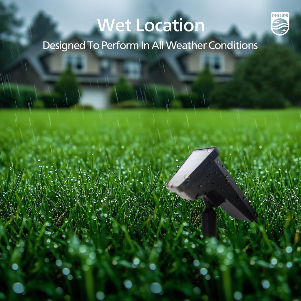 4 Packs Solar Spot Lights Outdoor Waterproof, 28 LED 7500K Solar Powered Landscape Pathway Lights, Dusk to Dawn Solar