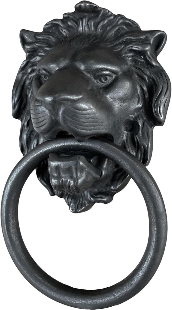 Lions Head Door Knocker,7.1 inches,Solid Brass,Regency Period(Black Oxide)