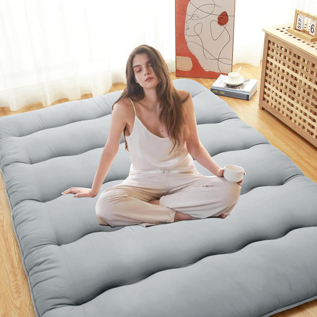 3" Japanese Floor Futon Mattress, Portable Tatami Sleeping Pad