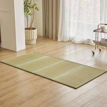 Natural Rush Grass Floor Tatami Mat, Twin, 79" x 39" x 0.5"