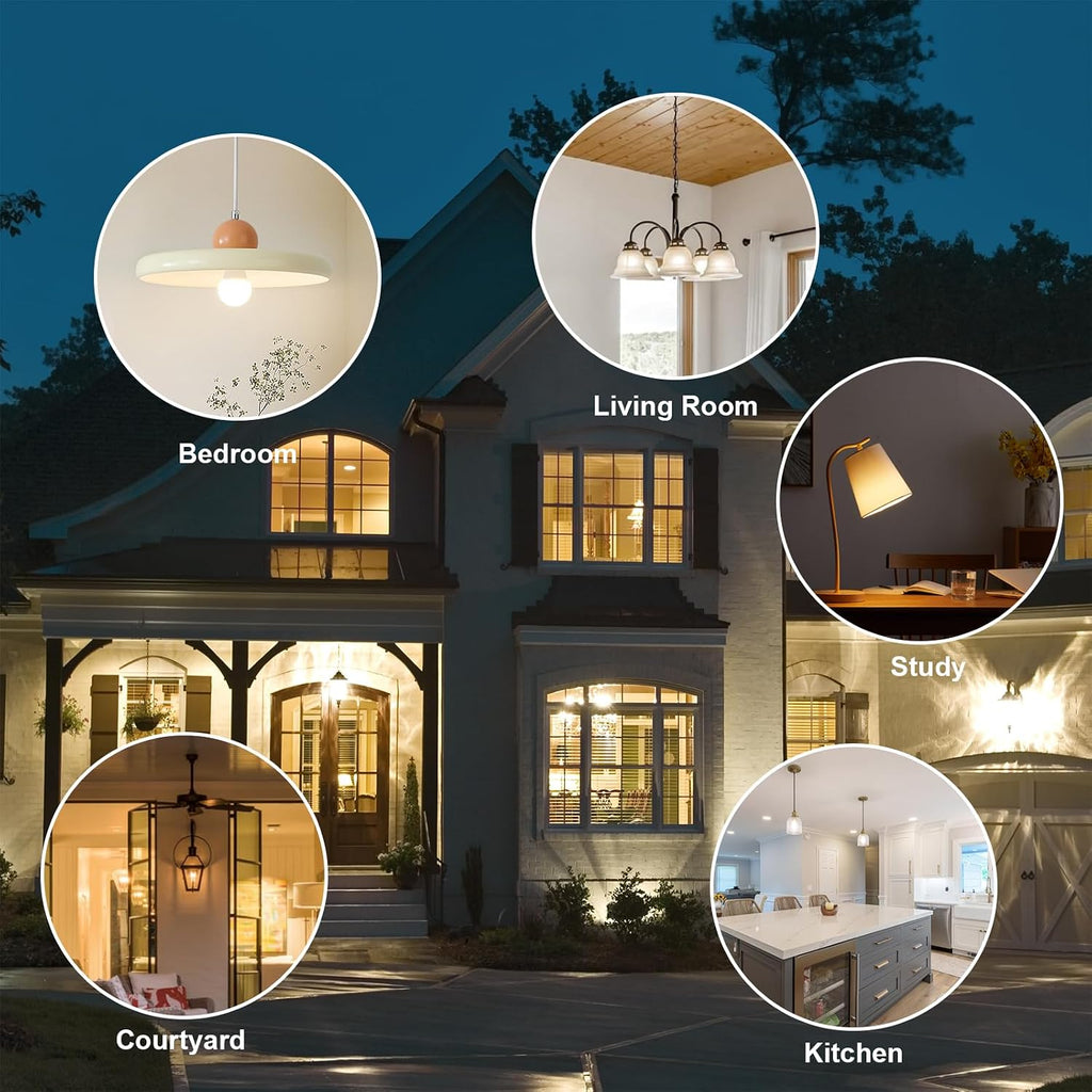 24 Pack A19 Light Bulbs Daylight 5000K 60 Watt Equivalent LED Light Bulb