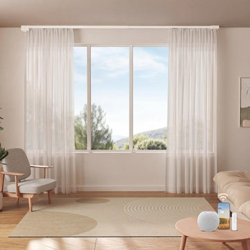 Remac M1 No-Cut Telescopic Motorized Curtain Track, Apple Home Certified Matter Smart Curtain System, Works with