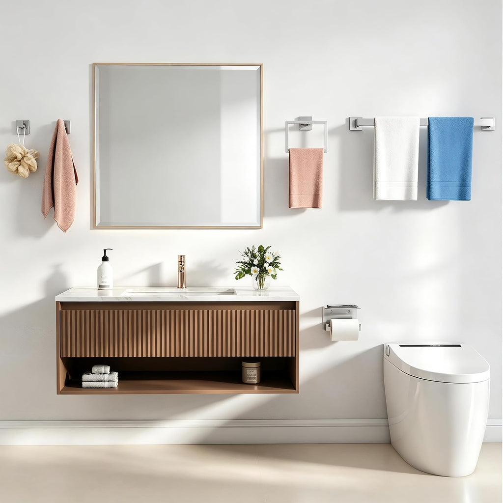 20-Pieces Brushed Nickel Bathroom Hardware Set