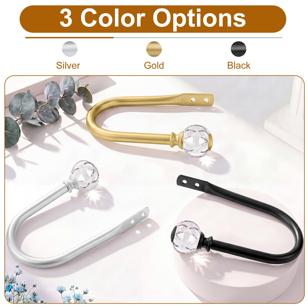 Silver Curtain Holdbacks for Drapes
