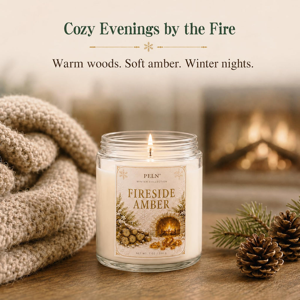 6-Pack Winter Candle Gift Set, 7 oz Soy Candles, Holiday Christmas Scents
