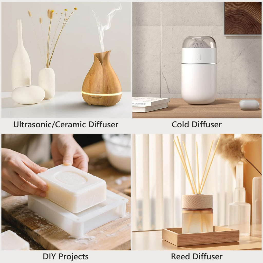 Fragrance Oil Set 20 mL / 0.68 fl oz - Luxury Aromatherapy Essential Oils for Diffuser & Home Scenting, Inspired by - Set of 6