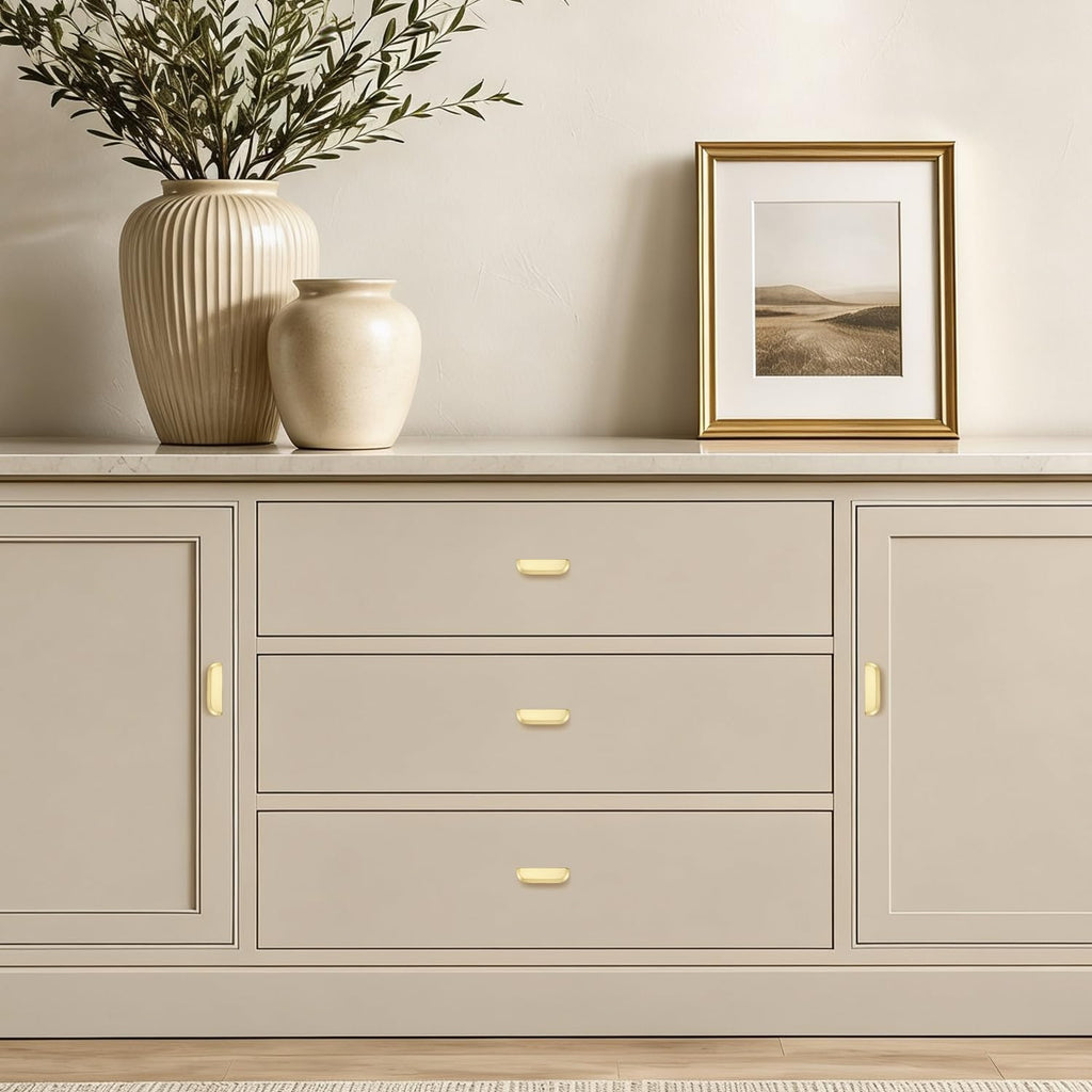 Cabinet Pulls Cabinet Handles 2-1/2 Inch Brushed Brass 20 Pack