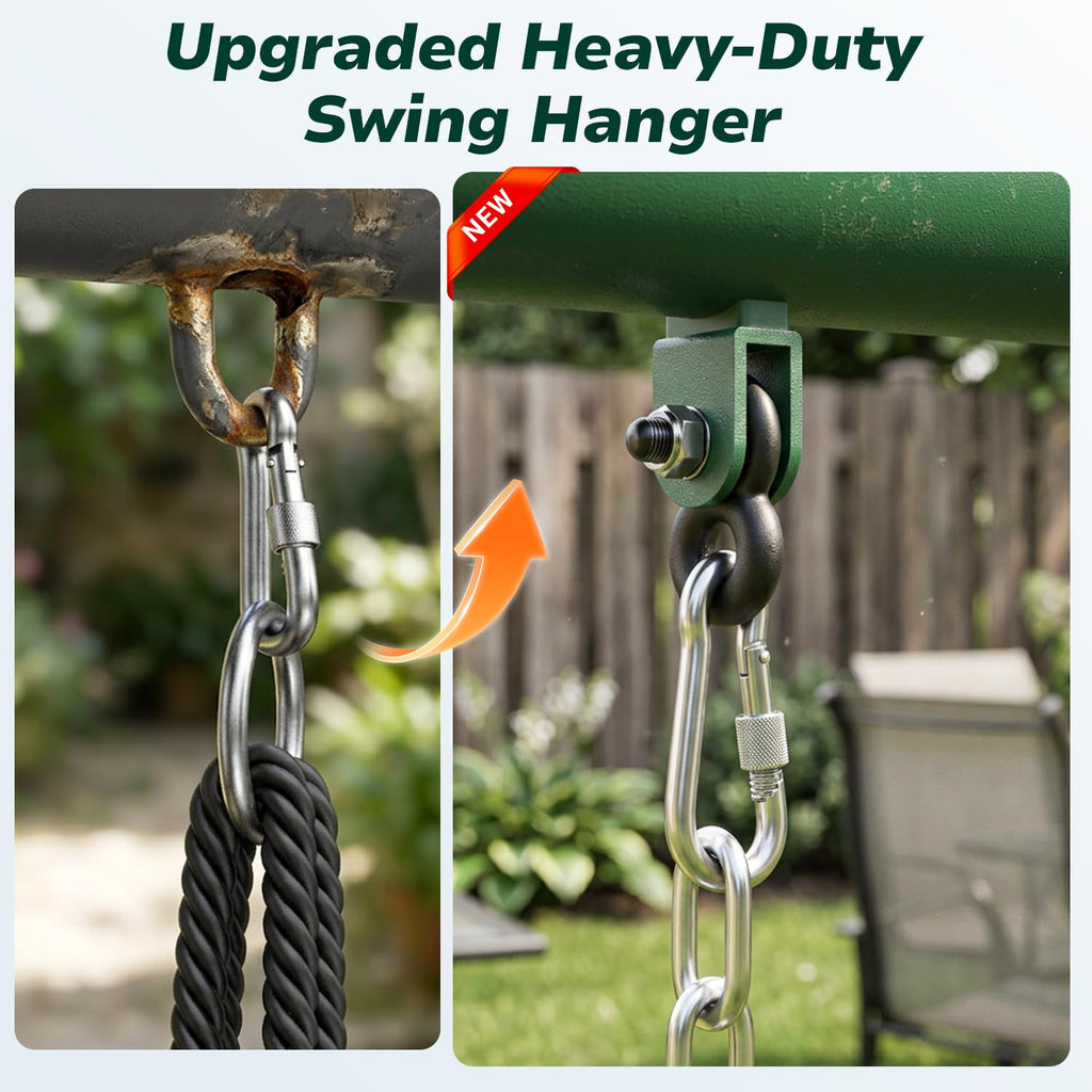 7.5ft Tall Heavy Duty Metal Swing Sets for Backyard