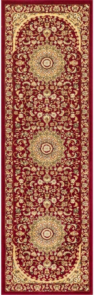 Sultan Medallion Red Oriental Area Rug 2 x 7 ( 2'3" x 7'3" Runner ) Floral Traditional Easy Clean Stain Fade